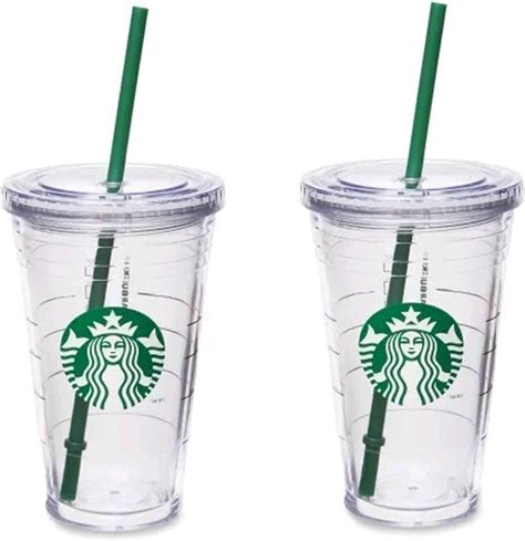 Holds 24 oz and 16 oz This cup is transparentclear. . Starbucks insulated tumbler with straw